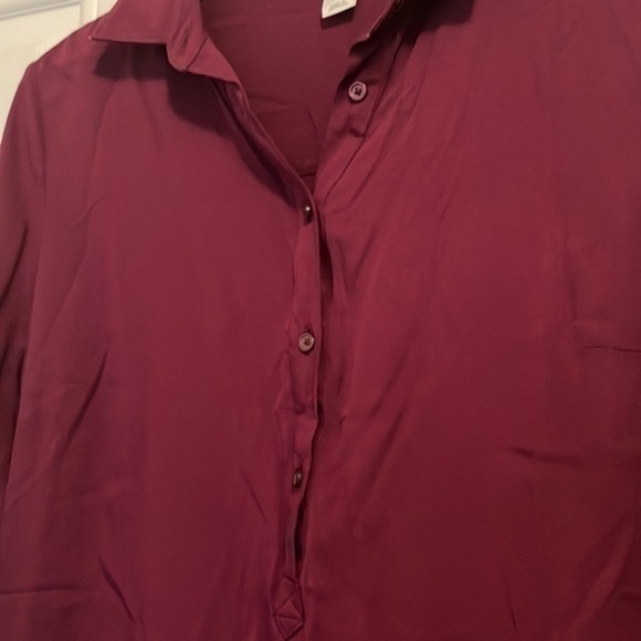 Old navy burgundy button up dress - Picture 3 of 8